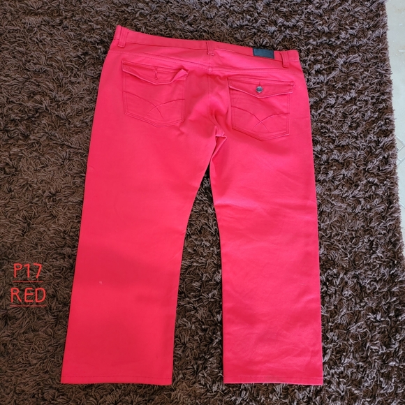 JINZU JEANS W42 L32 Red Zipper Fly - Picture 2 of 9
